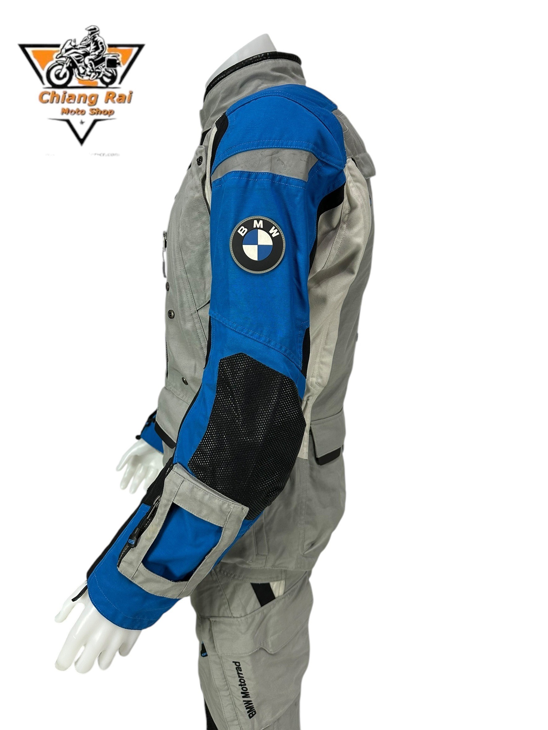 ชุดสำหรับขี่มอเตอร์ไซด์ ( มือสอง ) SET 020 ชุดทัวริ่ง เสื้อการ์ด + กางเกง ยี่ห้อ**BMW**