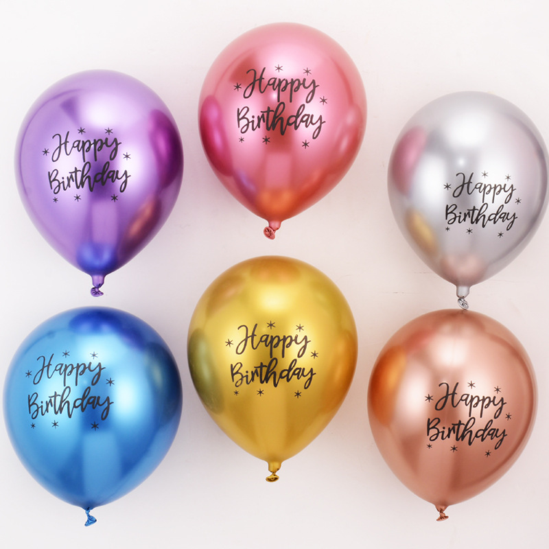 ลูกโป่ง พิมพ์ลาย HBD ขนาด 12 นิ้ว