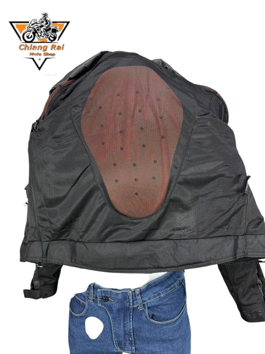 เสื้อขี่มอเตอร์ไซด์แบบ Air Flow (ดำ-แดง) เบอร์ XXXL : อก 50" ยาว 27" (Air Flow)