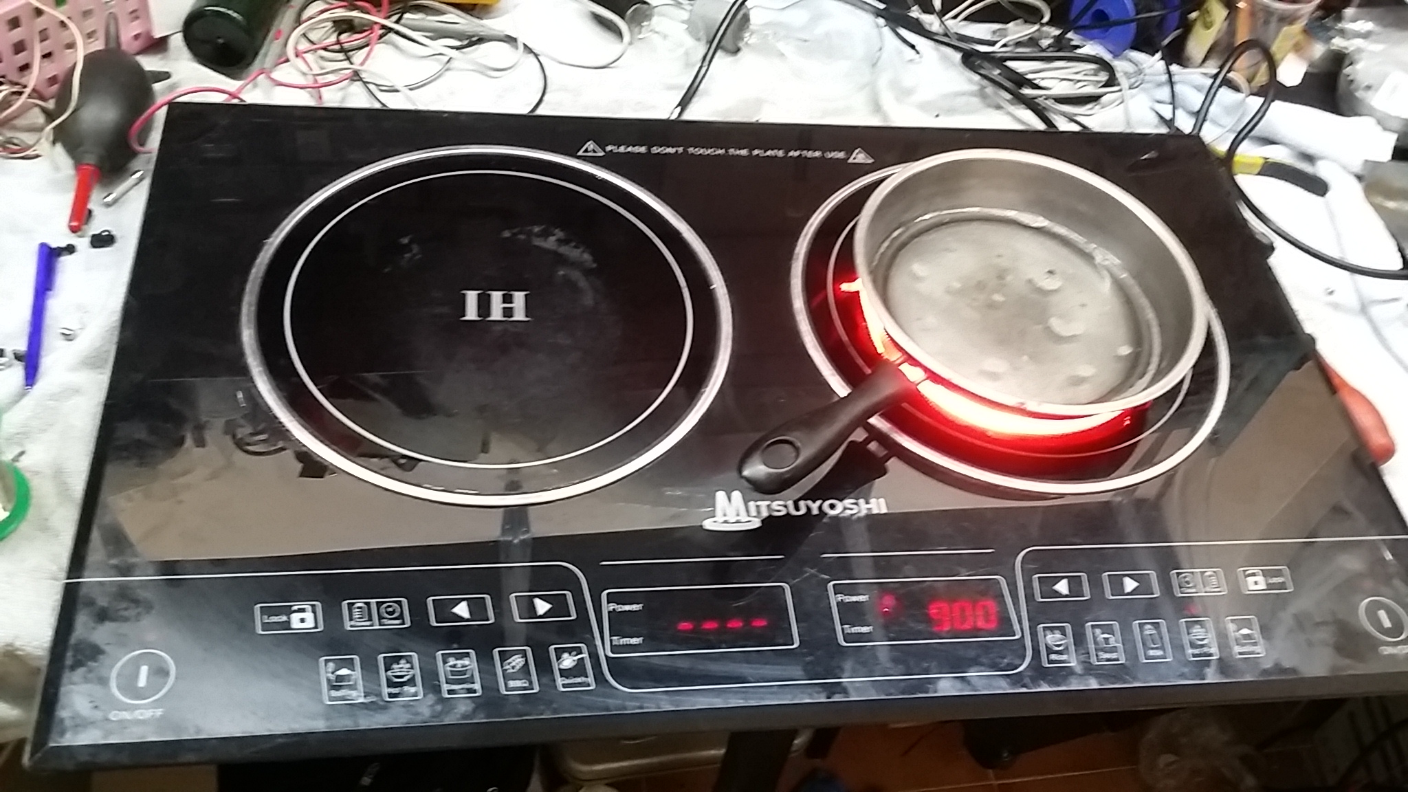 ซ่อมเตาแม่เหล็กไฟฟ้า ยี่ห้อ MITSUYOSHI รุ่น MT-210IC อาการเครื่องเปิดไม่ติด