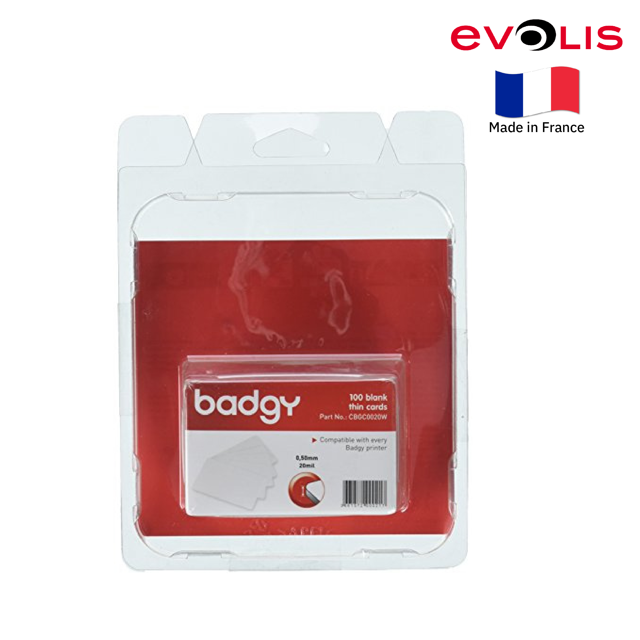 บัตรพลาสติก PVC ( ขนาด 0.5 ) 100 ใบ