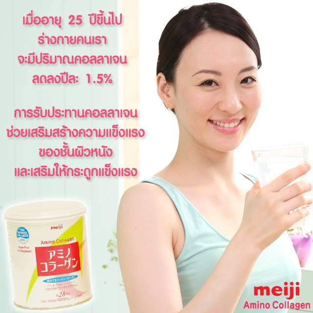🔥(Best Seller)💥เมจิ อะมิโน คอลลาเจน(แพคเก็ตใหม่ล่าสุด!!) | Meiji Amino Collagen💥