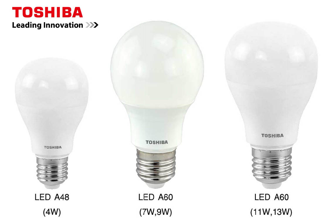 หลอด LED BULB 4W,7W,9W,11W,13W TOSHIBA