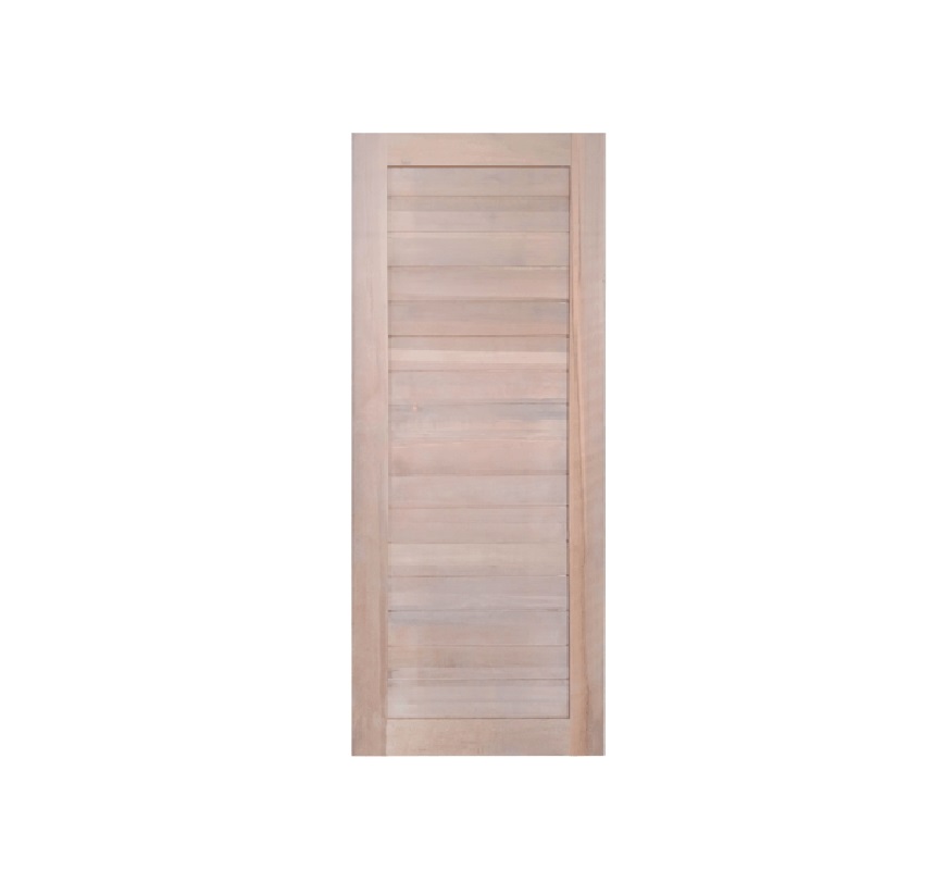 ประตูไม้แดง บานทึบทำร่อง MYS-H 80x200ซม. GREATWOOD
