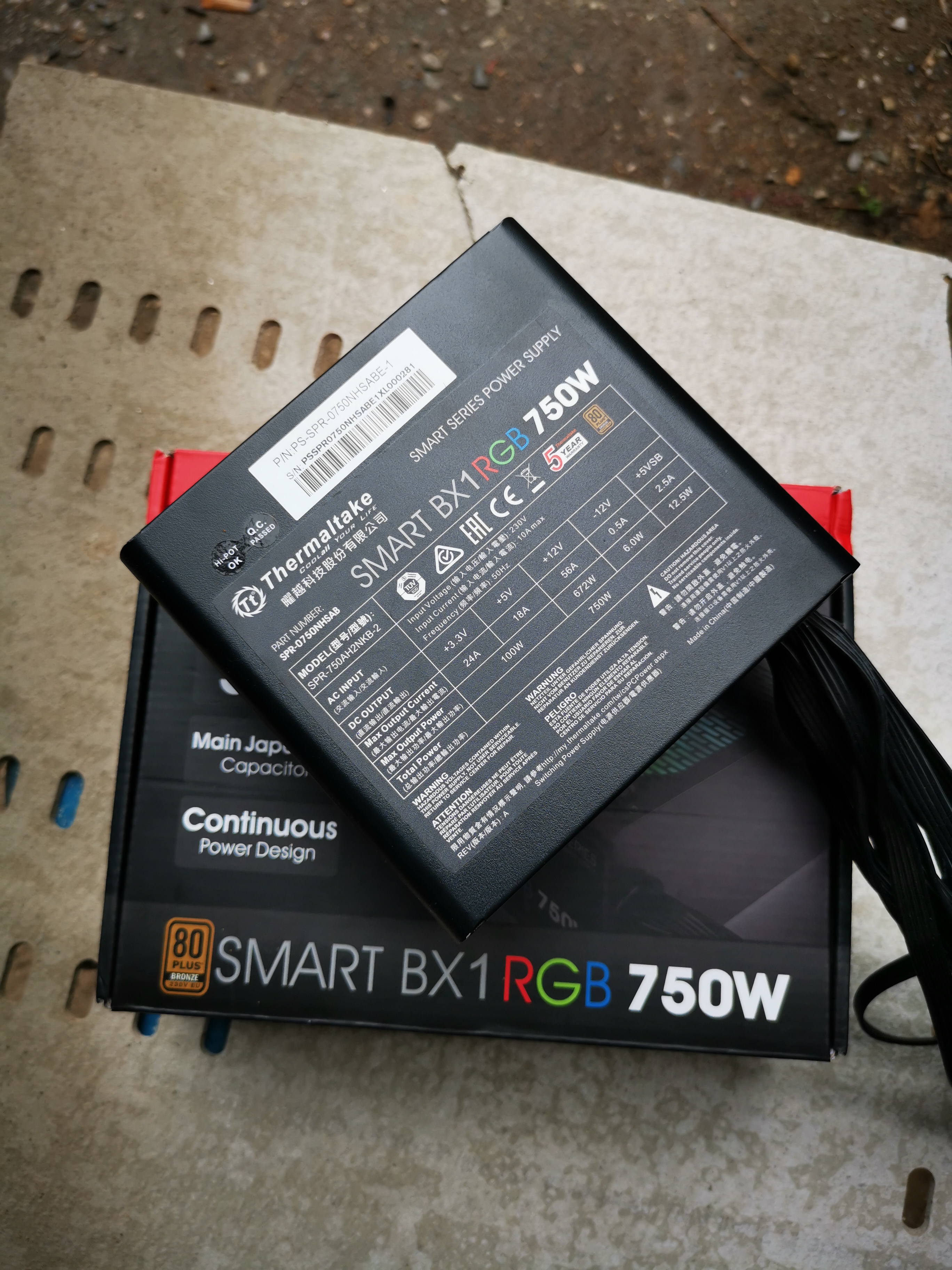 PSU THERMALTAKE SMART BX1 RGB 750W (80+ Bronze)