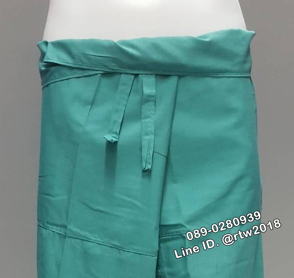 รหัส E33 : กางเกงเลขายาวสีเขียวมิ้น