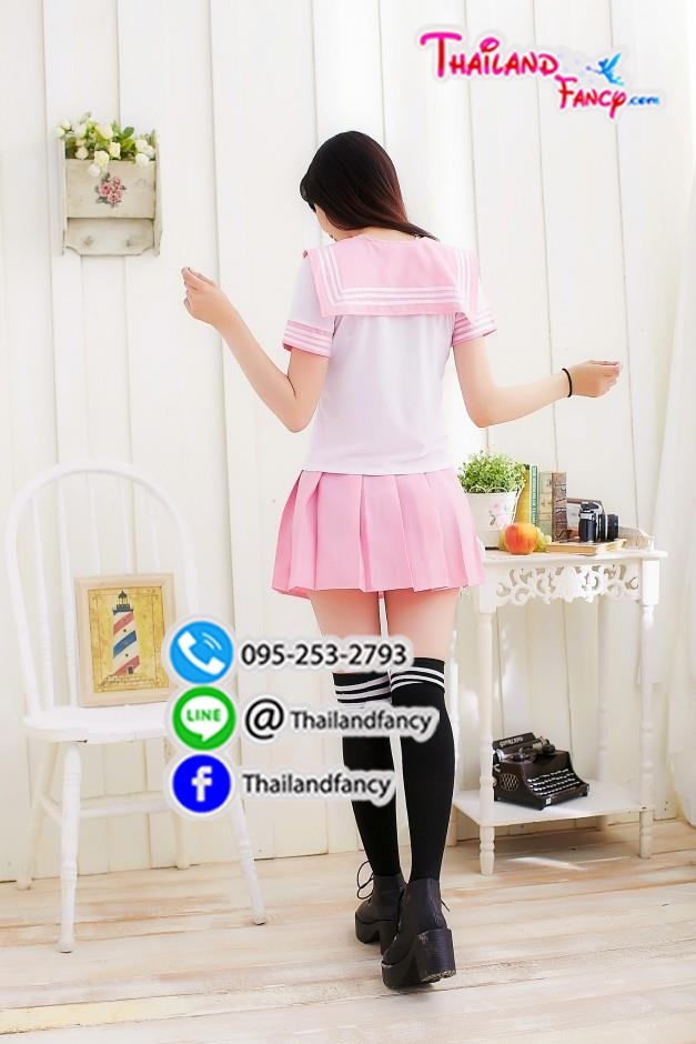 ชุดแฟนซีนักเรียน ชุดคอสเพลย์ ชุดนักเรียนญี่ปุ่น ชุดคอซอง ชุดนักเรียนนานาชาติ ชุดนักเรียนเซ็กส์ซี่ ชุดนักเรียนแฟนซีสีชมพูรุ่นปกทหารเรือ
