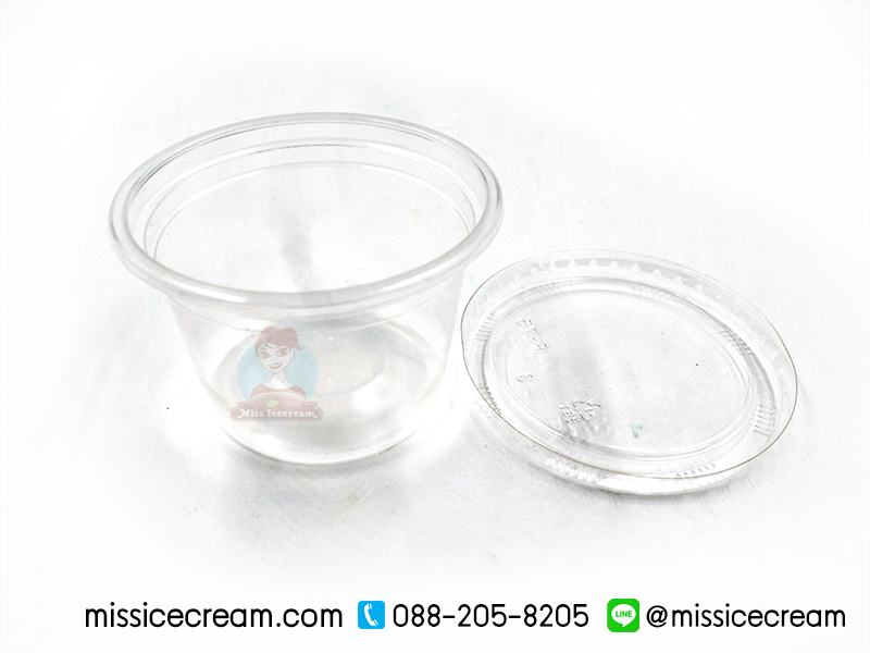 4CL ถ้วยไอศกรีม PE Raisin 4 oz. พร้อมฝา