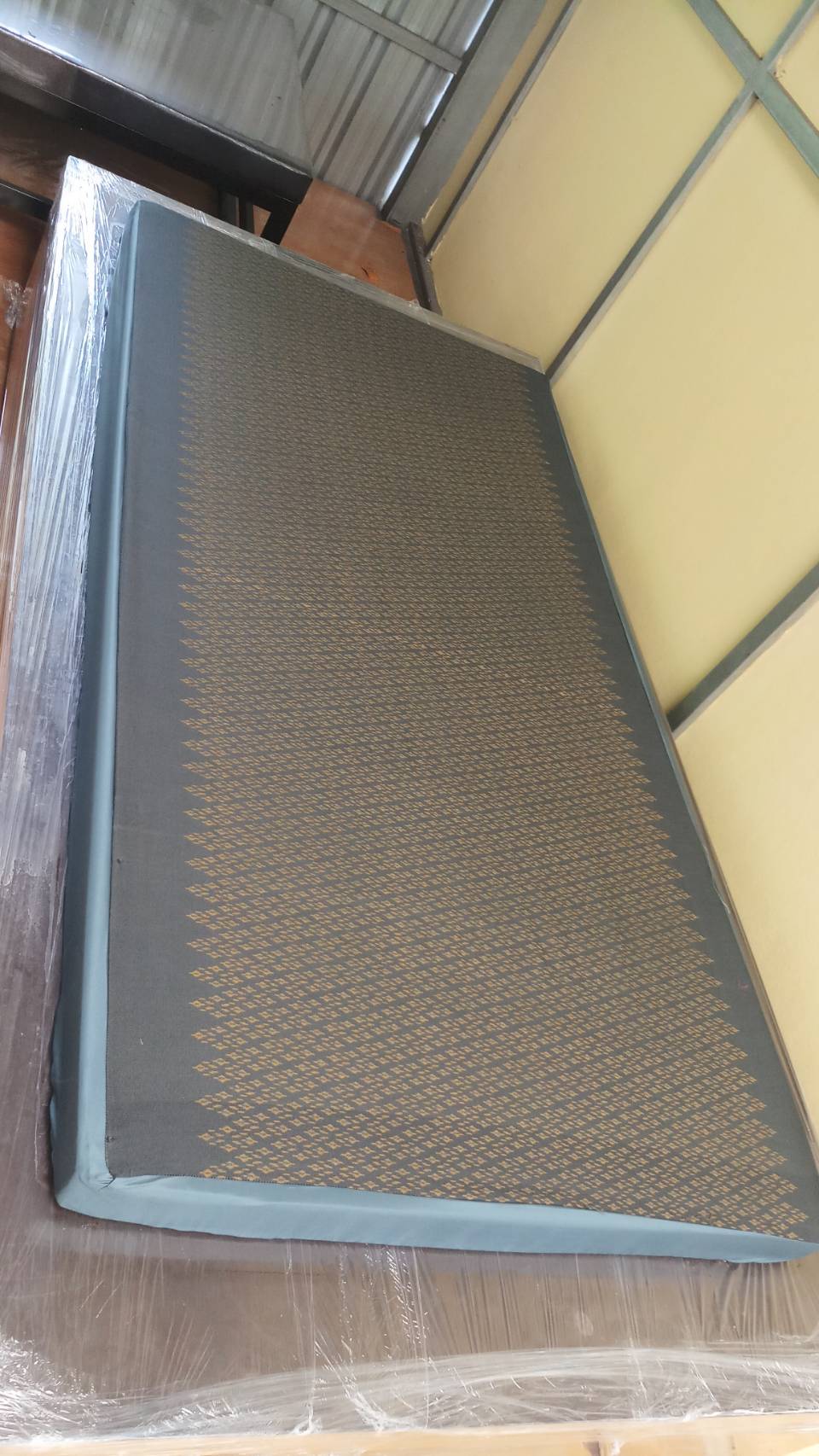 ผ้าปูเบาะนวดไทยลายไทย ผ้าฝ้ายหมักโคลน