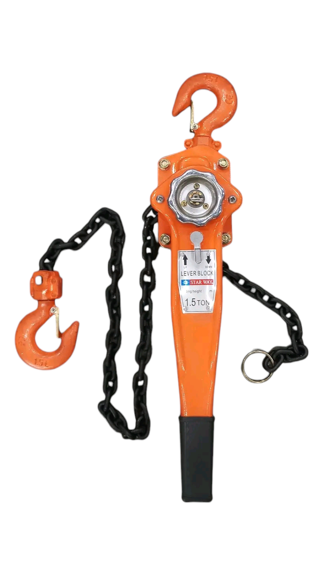 รอกโซ่มือโยก 1.5 ตัน ยี่ห้อ STARWAY โซ่ยาว 1.5 เมตร (กำมะลอ)