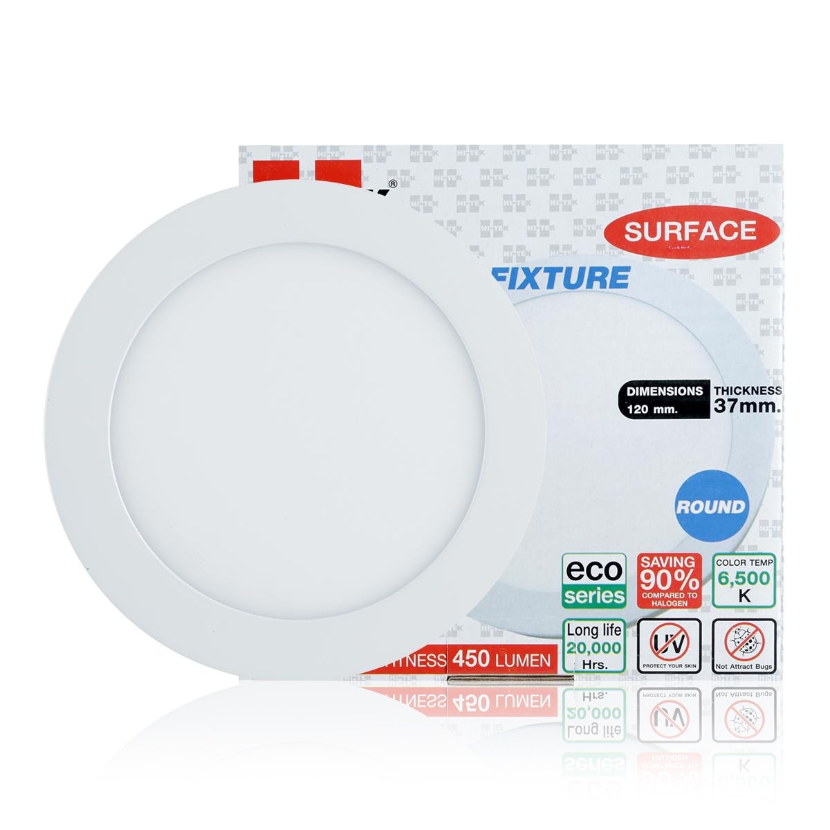 HI-TEK ดาวน์ไลท์ LED ทรงกลม แบบติดลอย 6 วัตต์ (WARM WHITE)