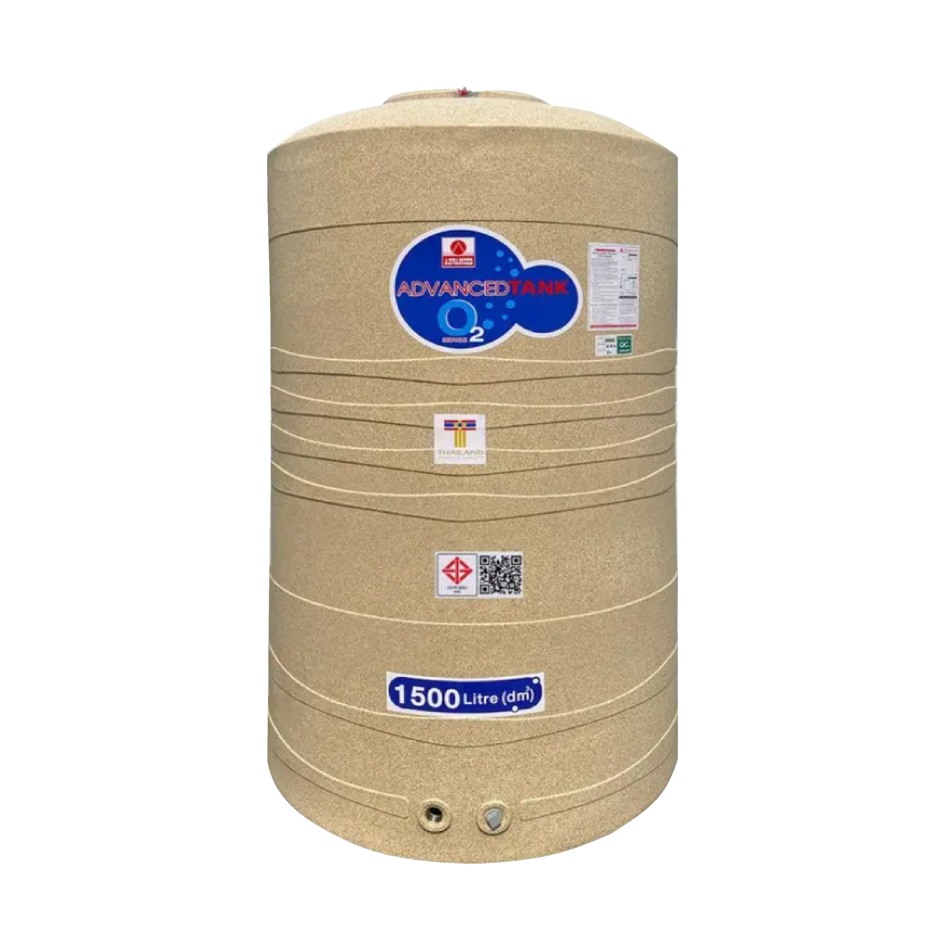 ADVANCE ถังเก็บน้ำบนดิน 1500L รุ่น O2S (คละสี)