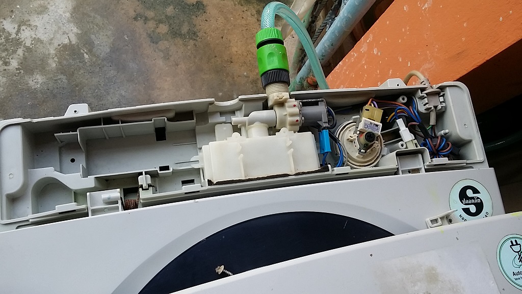 ซ่อมเครื่องซักผ้า ยี่ห้อ LG รุ่น WF-T7060TD อาการน้ำเข้าแต่ไม่ซัก