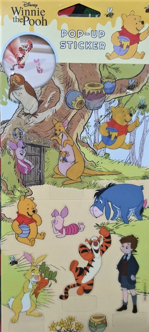 Disney Pooh Pop-up สติ๊กเกอร์ หมีพูห์ ป๊อป อัพ ตั้งได้ค่ะ ใช้ตกแต่ง (ญี่ปุ่น)
