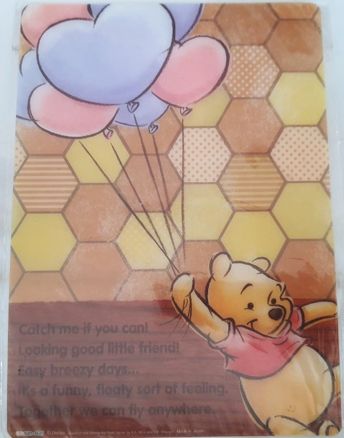 แผ่นรองเขียน Disney Winnie The Pooh หมี พูห์ ของแท้จากดิสนีย์สโตร์ ญี่ปุ่น MADE IN JAPAN ขนาด 18 x 27 cm