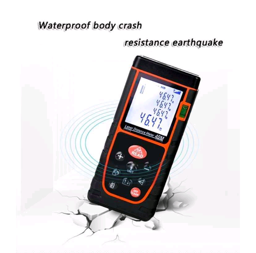 เลเซอร์วัดระยะ 40 เมตร มีวัดระดับน้ำในตัว