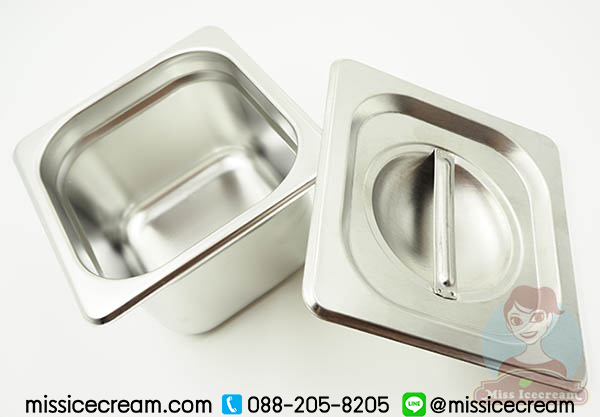 SST1S ถาดสเตนเลสพร้อมฝา ขนาด 1 ลิตร (จัตุรัส)