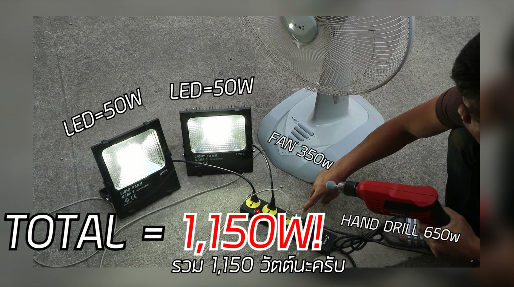 ตัวแปลงไฟ 12V เป็น 220V ขนาด 3,500W ยี่ห้อ Goboss “สีดำ”