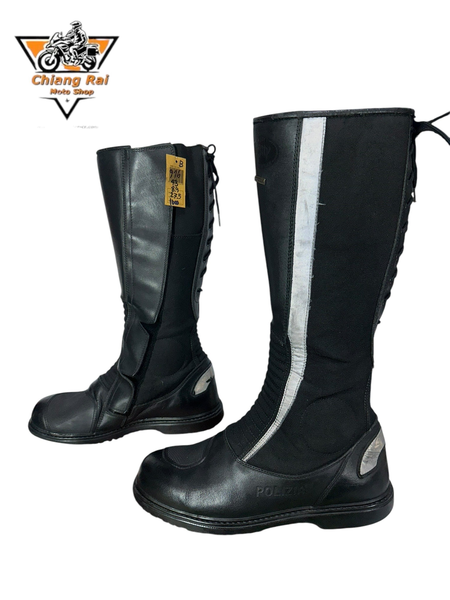 รองเท้าขี่มอเตอร์ไซด์( มือสอง) RCBS-916 Size ขนาดจากป้าย 43:EUR / 8.5:UK / 27.5:Cm.(POLIZIA)