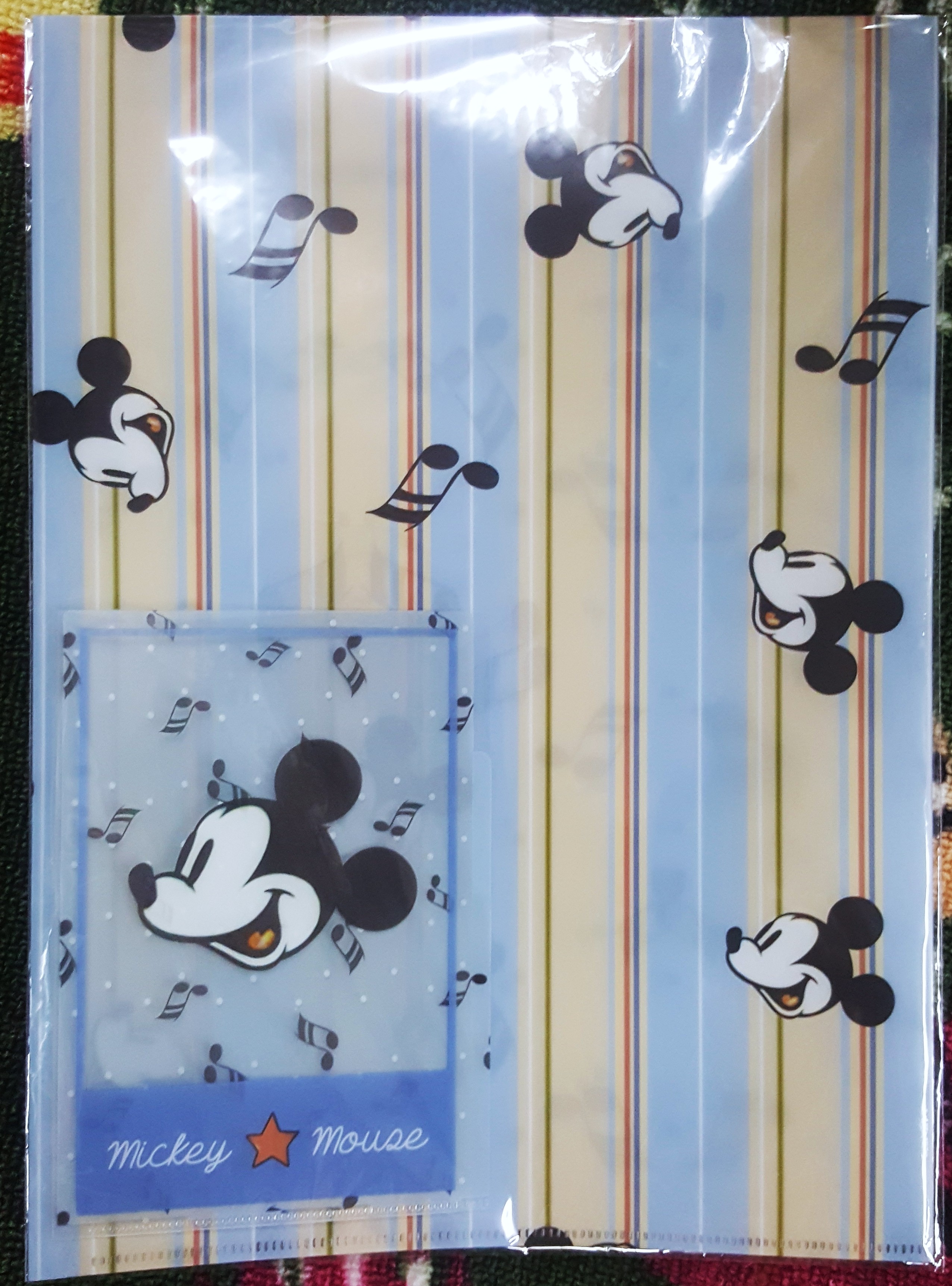 Disney store Mickey Mouse Clear file แฟ้ม A4 แบบสอด ซ้าย ขวา + อันเล็ก ของแท้จาก ดิสนีย์สโตร์ ญี่ปุ่น มิกกี้เม้าส์
