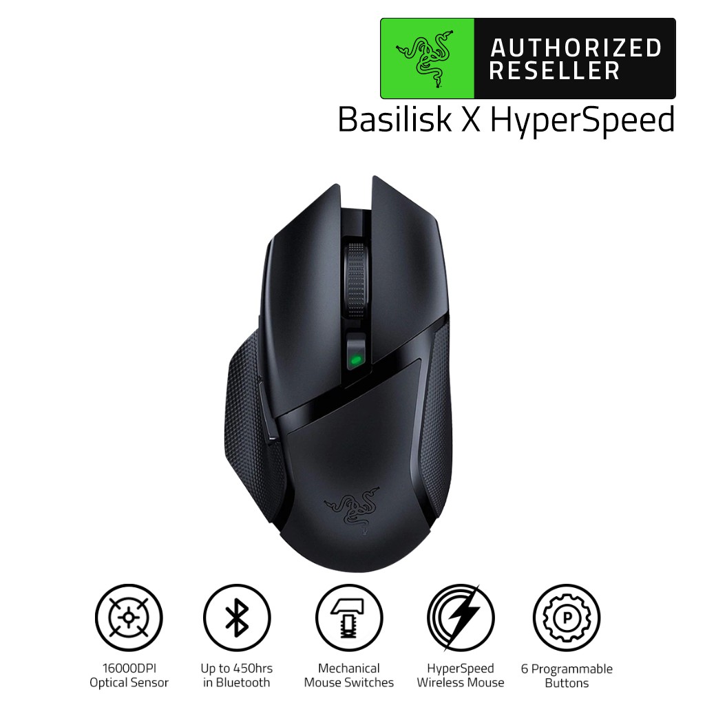 Razer Basilisk X hyperspeed เม้าส์เกมมิ่ง ไร้สาย เมาส์เกมมิ่ง ไร้สาย ขายดี Wireless Bluetooth Gaming Mouse Optical