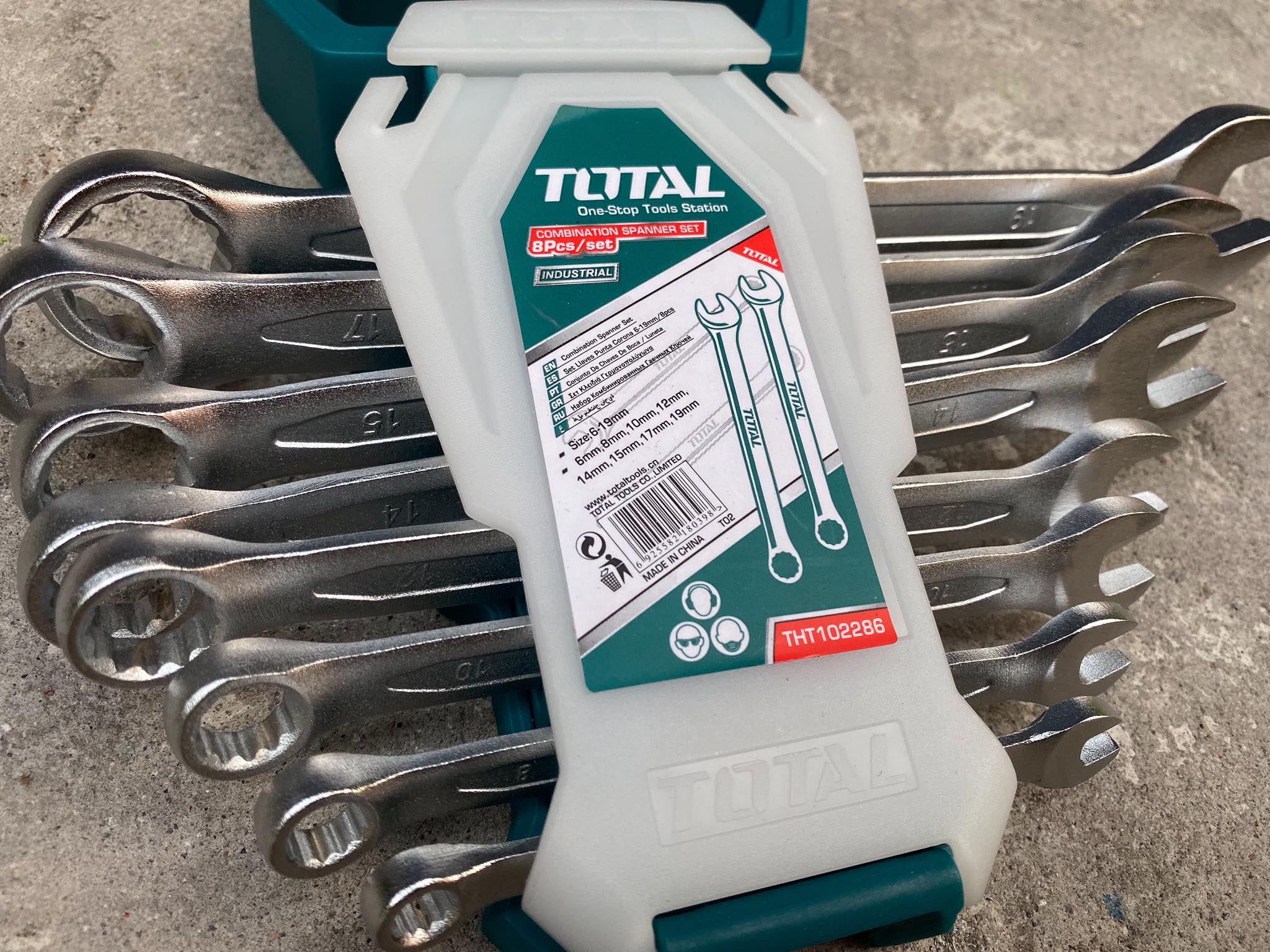 TOTAL ประแจแหวนข้างปากตาย 8 ตัวชุด รุ่น THT 102286