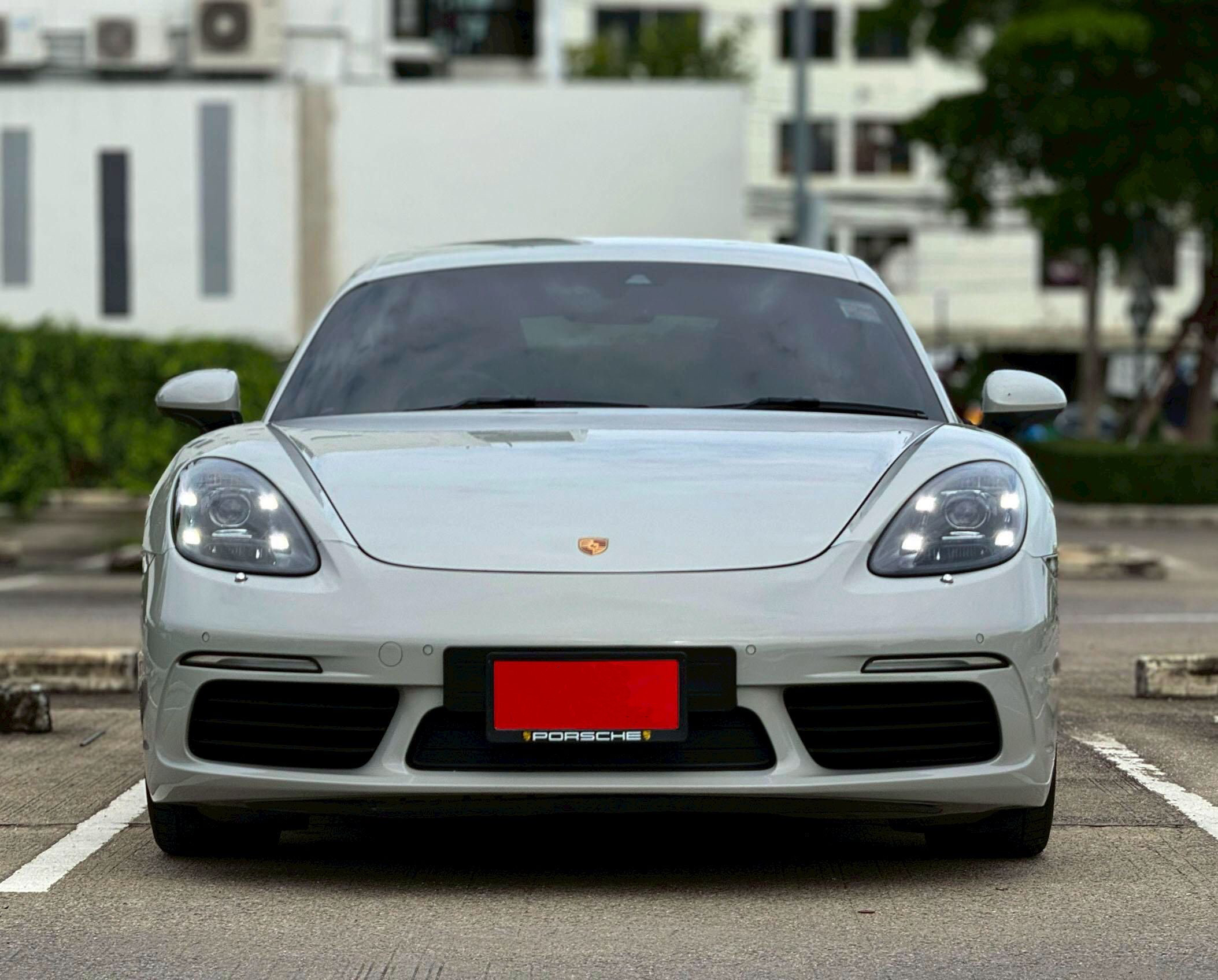 Porsche 718 Cayman 2.0 PDK สีเทา Crayon ( สีพิเศษ ) ปี2017