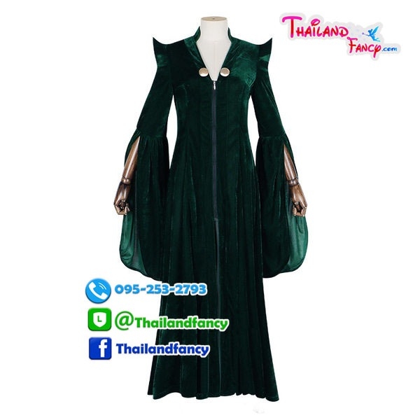 ชุดเช่าแฟนซีผู้หญิง (ชุดเช่า) ชุดแม่มดฮาโลวีน ชุดครูแฮรี่พอตเตอร์ Halloween Witch Costume ชุดศาสตราจารย์มักกอนนากัล แห่งฮอกวอตส์