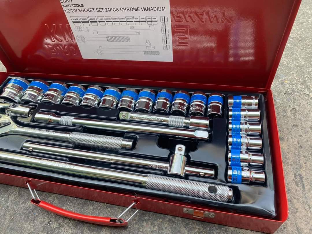 ชุดบล็อกสีบรอน Euro King tool 4 หุน 24 ชิ้น แบบ 12 เหลี่ยม
