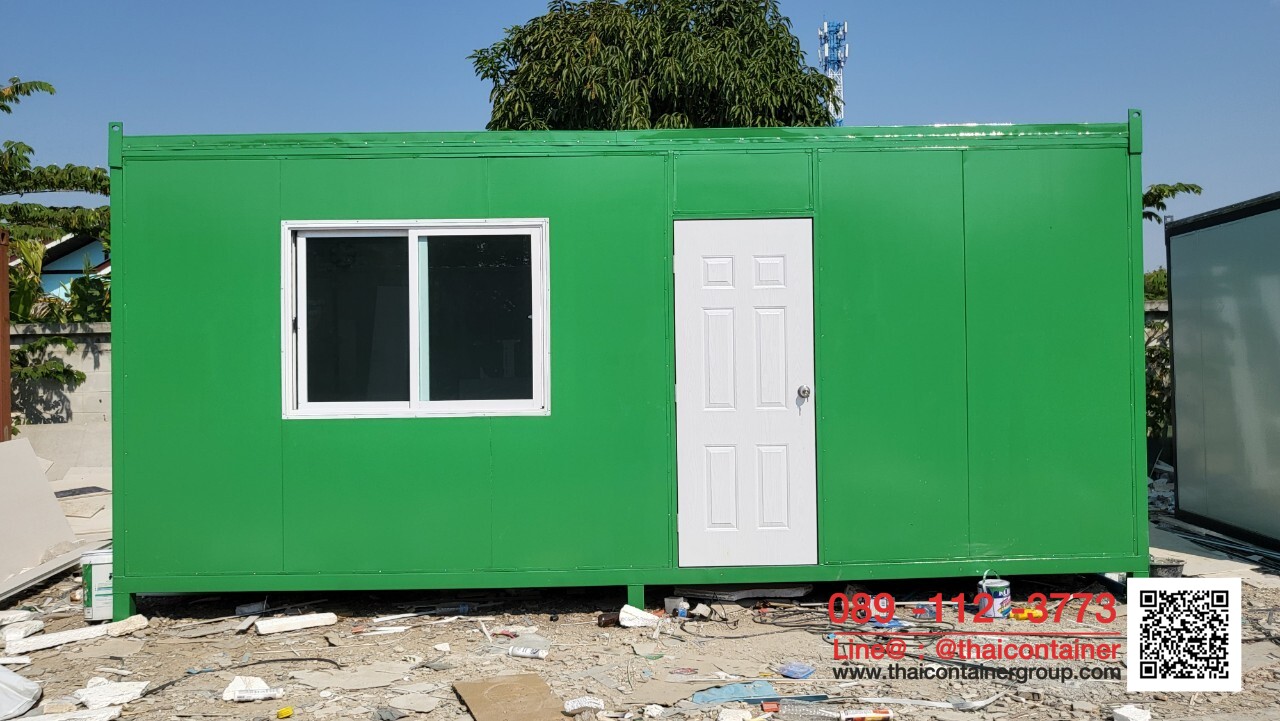 สำนักงาน 3*6ม. ห้องน้ำ เพิ่มขา ตู้สำนักงานสำเร็จรูป