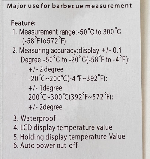 ดิจิตอลเทอร์โมมิเตอร์, เครื่องวัดอุณหภูมิ, -50 ถึง 300 องศาC แบบเข็มจุ่ม