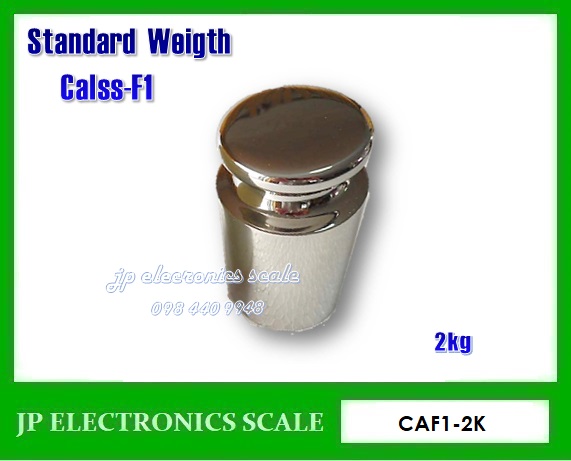 ลูกตุ้มน้ำหนักมาตรฐาน สแตนเลส Class F1 น้ำหนัก2000g (2kg) CAF1-2K ใช้สำหรับสอบเทียบน้ำหนัก พร้อมกล่องใส่กันฝุ่นอย่างดี