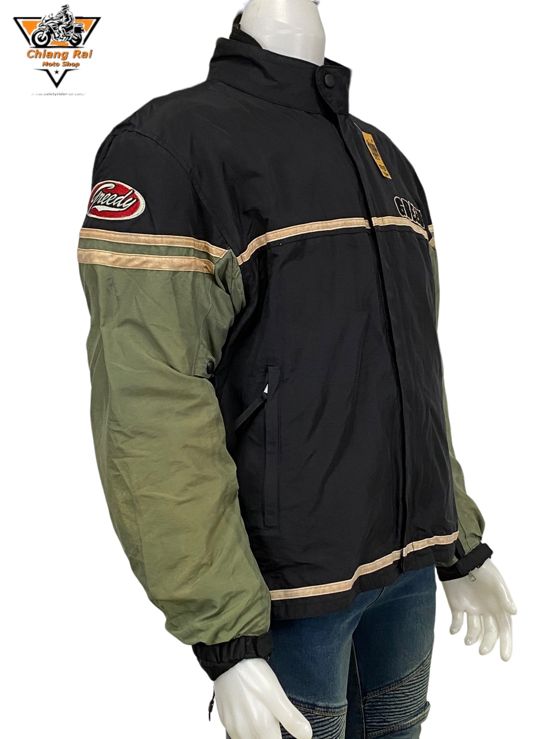 เสื้อขี่มอเตอร์ไซด์( มือสอง) RCSA 526: อก 50" ยาว 25" (XL) **GREEDY**