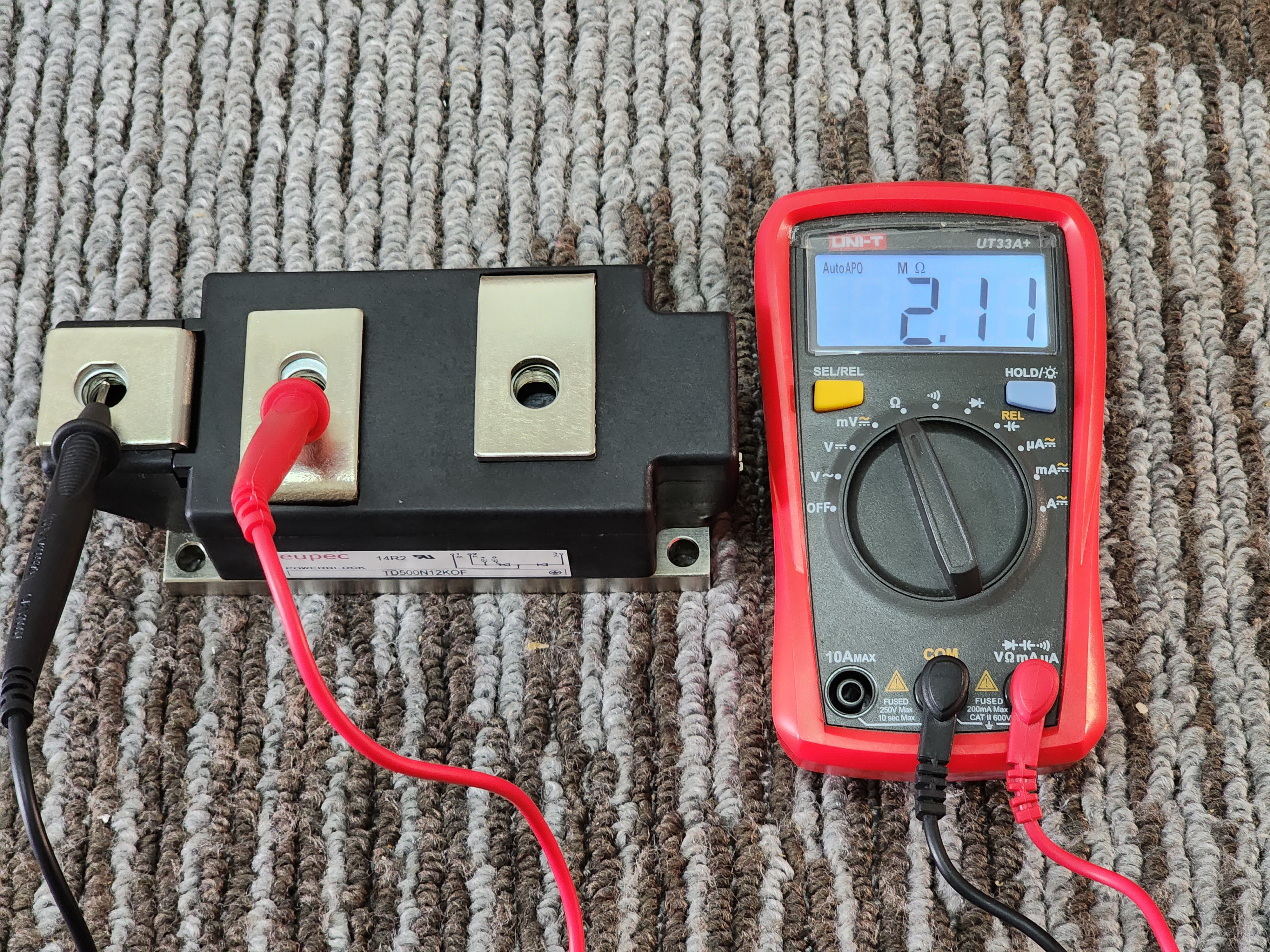 วัดไดโอด ตัวใหญ่ วัดเอสซีอาร์ SCR ตัวใหญ่ หรือ Power Module การวัดอุปกรณ์อิเล็กทรอนิกส์กำลัง ( รายละเอียดด้านล่าง )
