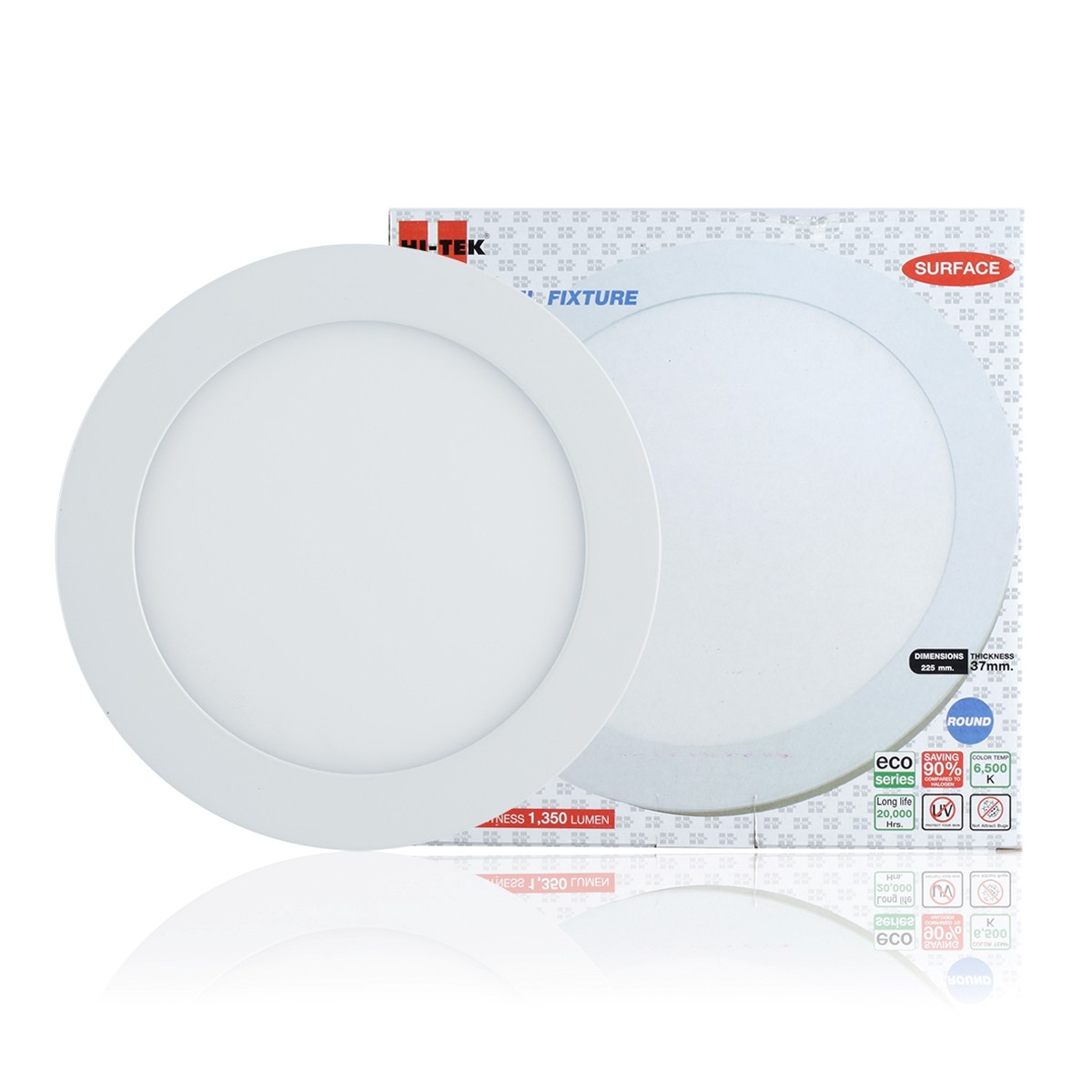 HI-TEK ดาวน์ไลท์ LED ทรงกลม แบบติดลอย 18 วัตต์ (WARM WHITE)