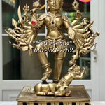 พระแม่ทุรคา 18 พระกร ปาง ปราบมหิษาสูร **South India Statue**