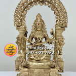 พระแม่สรัสวตี ประทับบัลลังก์ ซุ้มแกะลาย **สูง 21.2 นิ้ว..South India Fine Quality Piece**