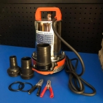 ปั้มน้ำไดโว่ ใช้แบตเตอรี่ 12v ได้ท่อขนาด 1”, 1.5”, 2”