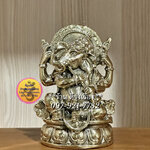 พระพิฆเนศ ปาง ทรงขลุ่ย **สูง 4.8 นิ้ว..งานทองเหลืองไทย**