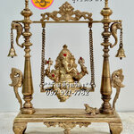 พระพิฆเนศ ประทับชิงช้า (สูง 16.5 นิ้ว..South India Statue)