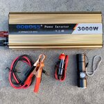 อินเวอร์เตอร์ แปลงไฟ 12V เป็น 220V ขนาด 3,000W ยี่ห้อ Goboss สีทอง