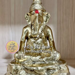 พระพิฆเนศ ปางฤาษี ***สูง 8.5 นิ้ว..งานทองเหลืองไทย***