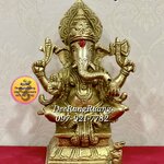 พระพิฆเนศ ประทานพร ประทับบัลลังก์ (สูง 5.5 นิ้ว)