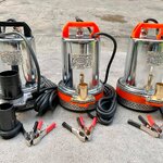 ปั้มไดโว่ แสตนเลส Onsen มี 3 ขนาด 12V 24V และ 24Vท่อ 3ขนาด สายไฟยาว 5 เมตร แถมตัวคีบแบต 1คู่