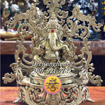 พระพิฆเนศ ปาง รีนาโมจัน ประทับบัลลังก์แกะลาย ***South India Statue***