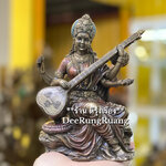 พระแม่สรัสวตี ประทับหงส์ (สูง 6 นิ้ว) ***ไม่ใช่ทองเหลือง..Cold Cast Bronze***