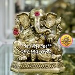 พระคเณศ ประทับเอกเขนก ประทานพร งวงจุ่มขนม (สูง 5.5 นิ้ว)