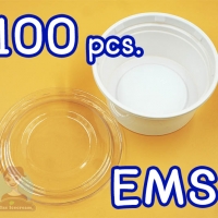25CL100E ถ้วยไอศกรีมพร้อมฝา 2.5 oz. 100 ใบ รวมค่าส่งแบบ EMS
