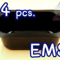 PTฺB24E ถาดพลาสติกหนาสีดำ 24ถาด Black Plastic Tray (รวมค่าจัดส่ง EMS)