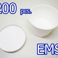 PCP200E ถ้วยกระดาษ 4 oz + ฝากระดาษ 200 ใบ (ไม่มีช้อน) รวมค่าจัดส่ง EMS